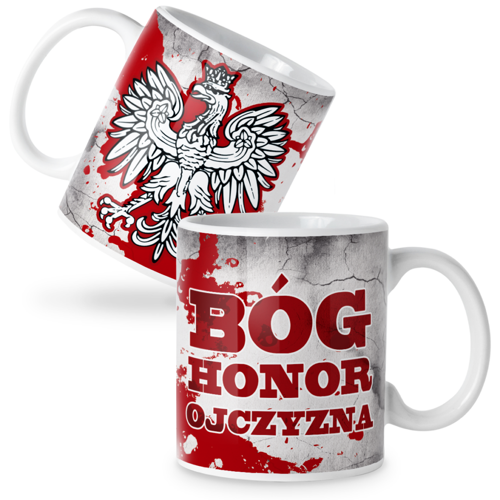 Kubek Bóg honor ojczyzna