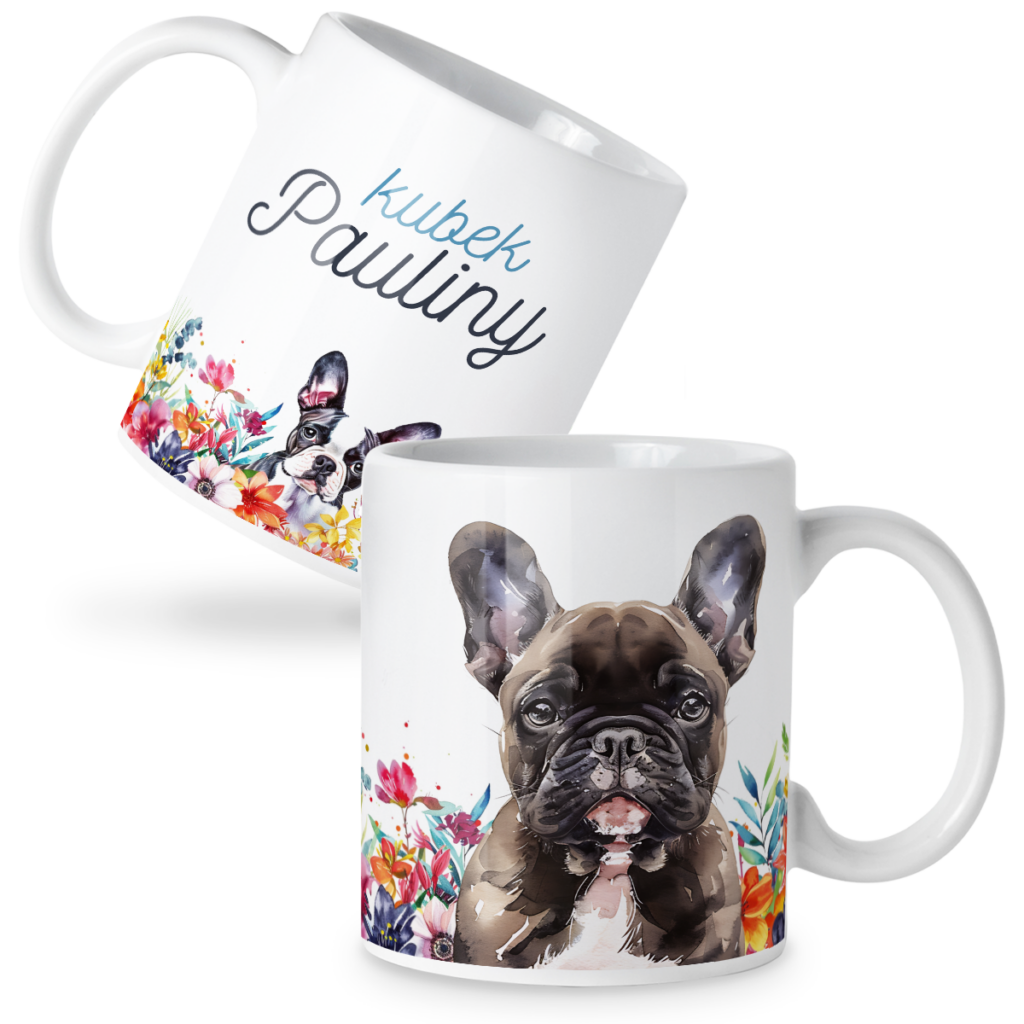 Kubek Pies buldog francuski + imię