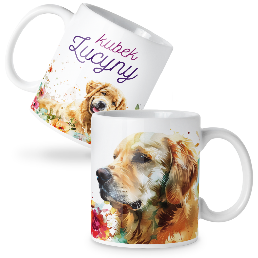 Kubek Pies Golden Retriever + imię