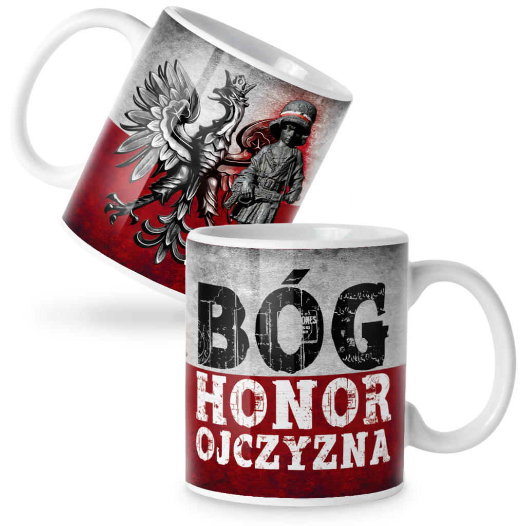 Kubek Bóg honor ojczyzna