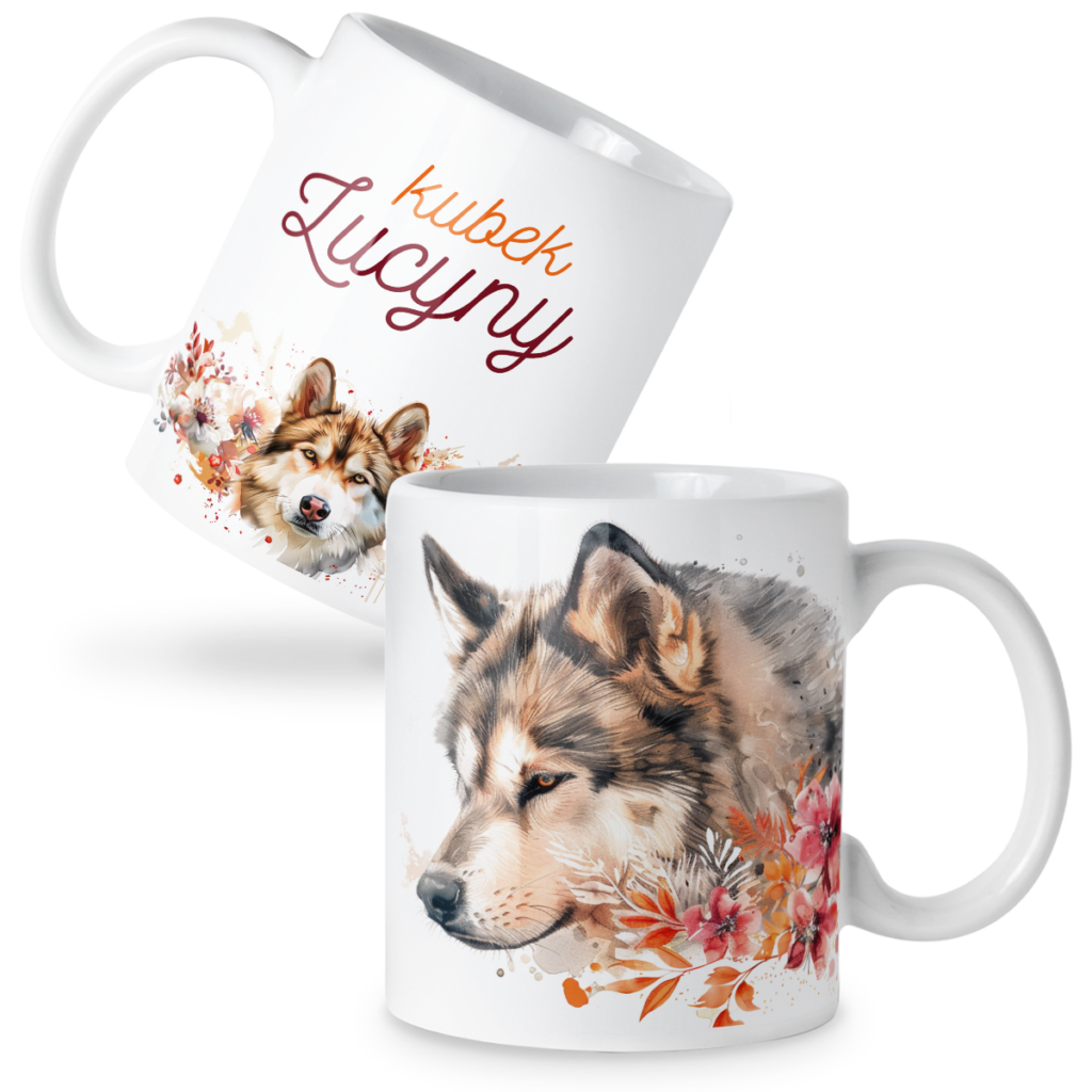 Kubek Pies husky + imię