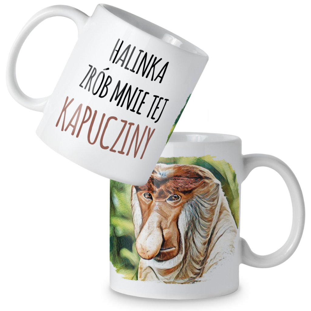 Kubek Nosacz halinka zrób mnie tej kapucziny