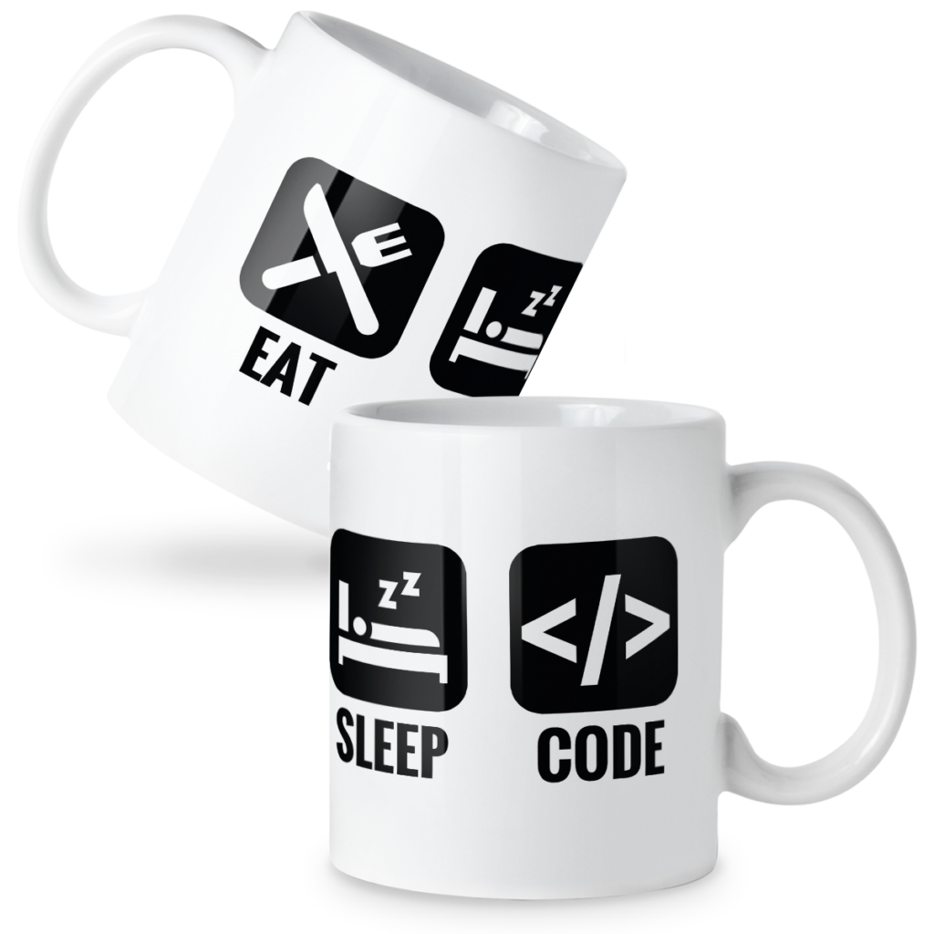 Kubek Eat sleep code