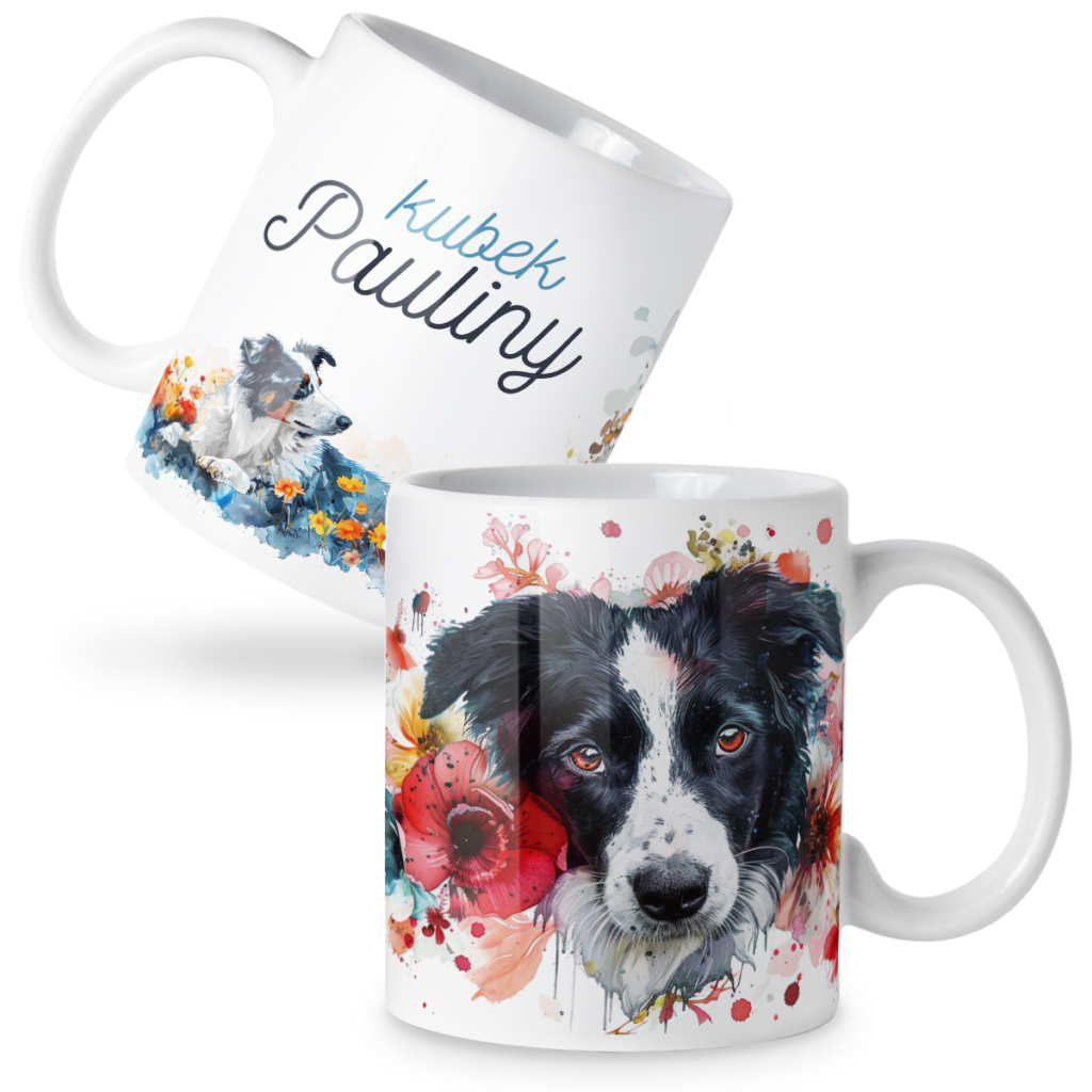Kubek Pies border collie + imię