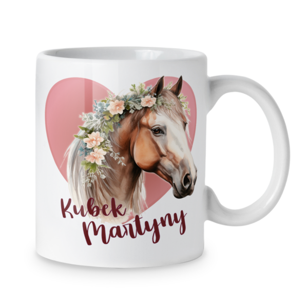 Kubek Koń w sercu + imię
