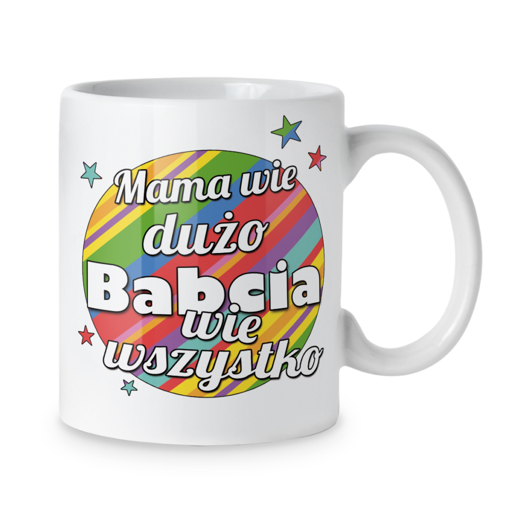Kubek Mama wie dużo babcia wie wszystko