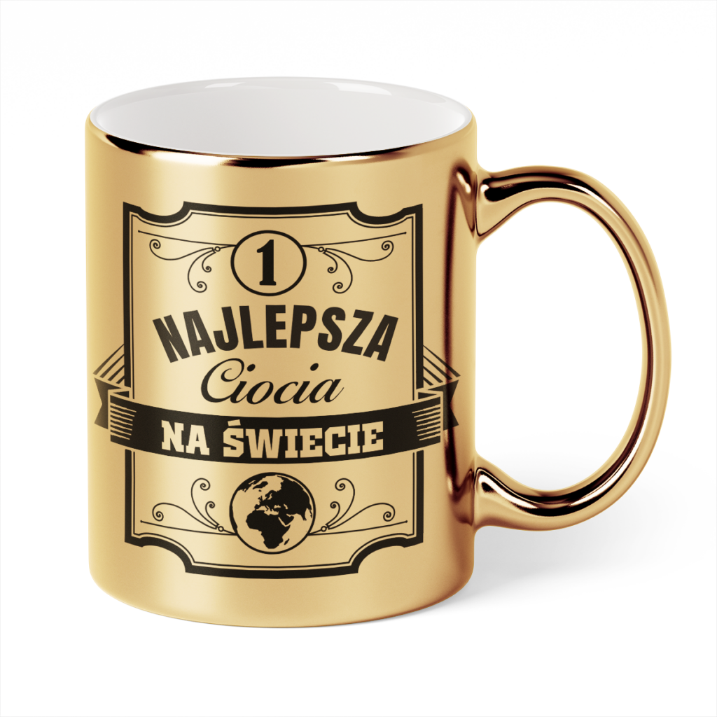 Kubek Złoty Najlepsza ciocia na świecie