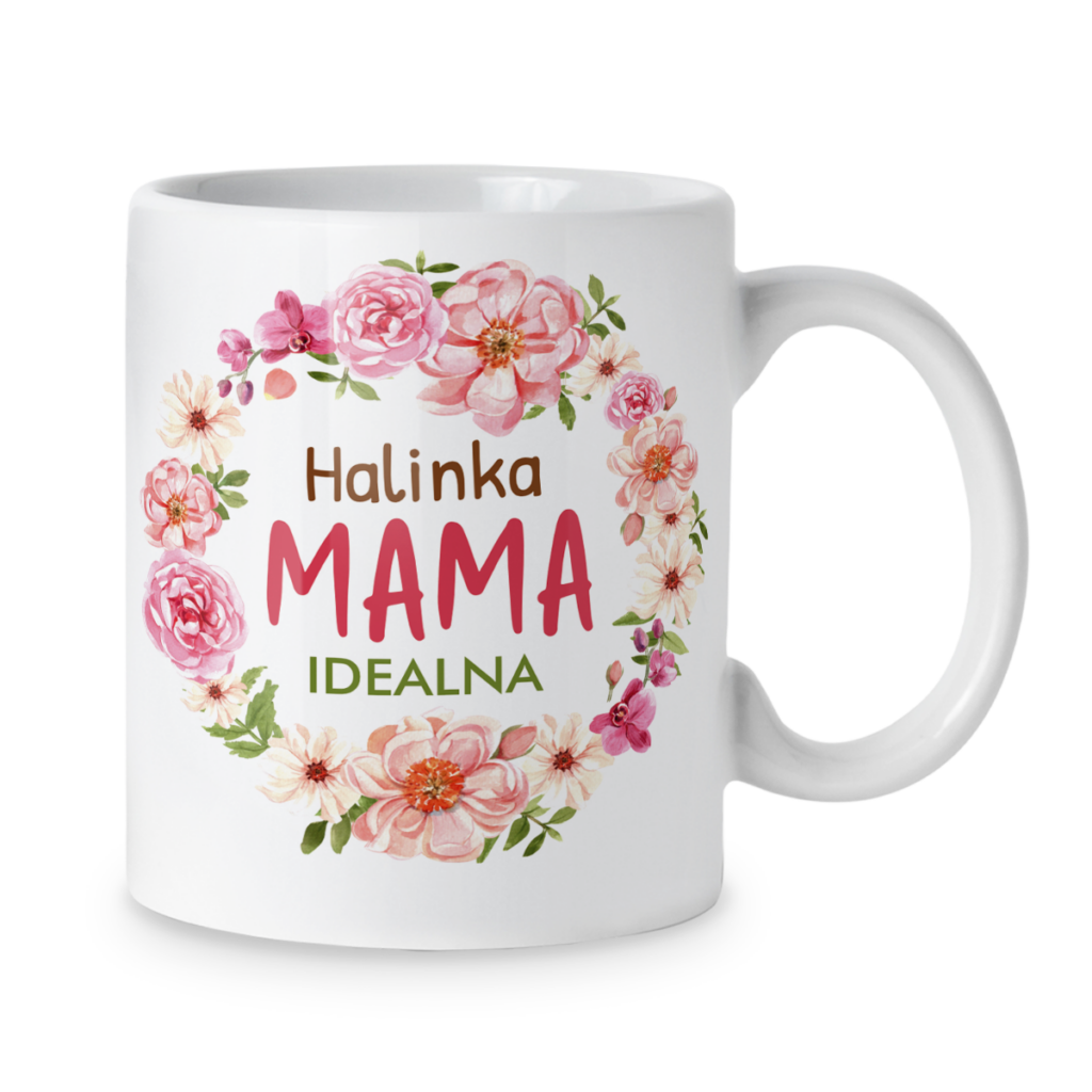Kubek Mama idealna + imię