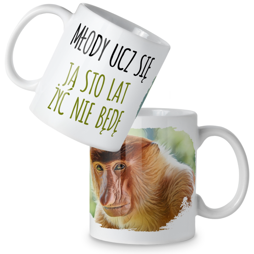 Kubek Nosacz młody ucz się ja sto lat żyć nie będę