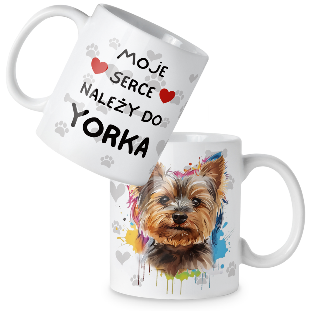 Kubek Pies moje serce należy do yorka