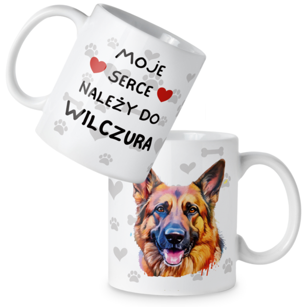 Kubek Pies moje serce należy do wilczura