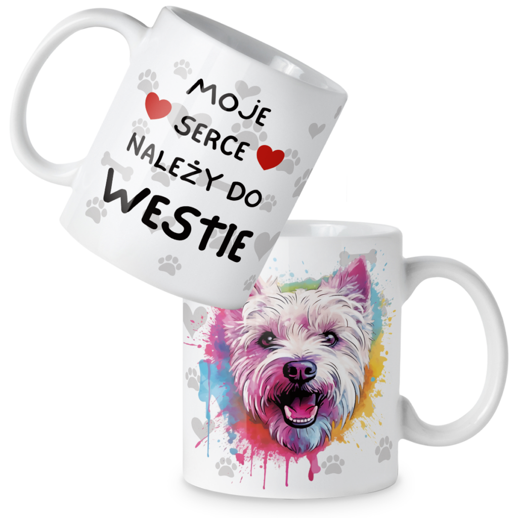 Kubek Pies moje serce należy do westie