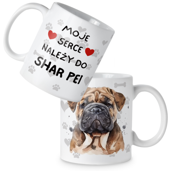Kubek Pies moje serce należy do shar pei