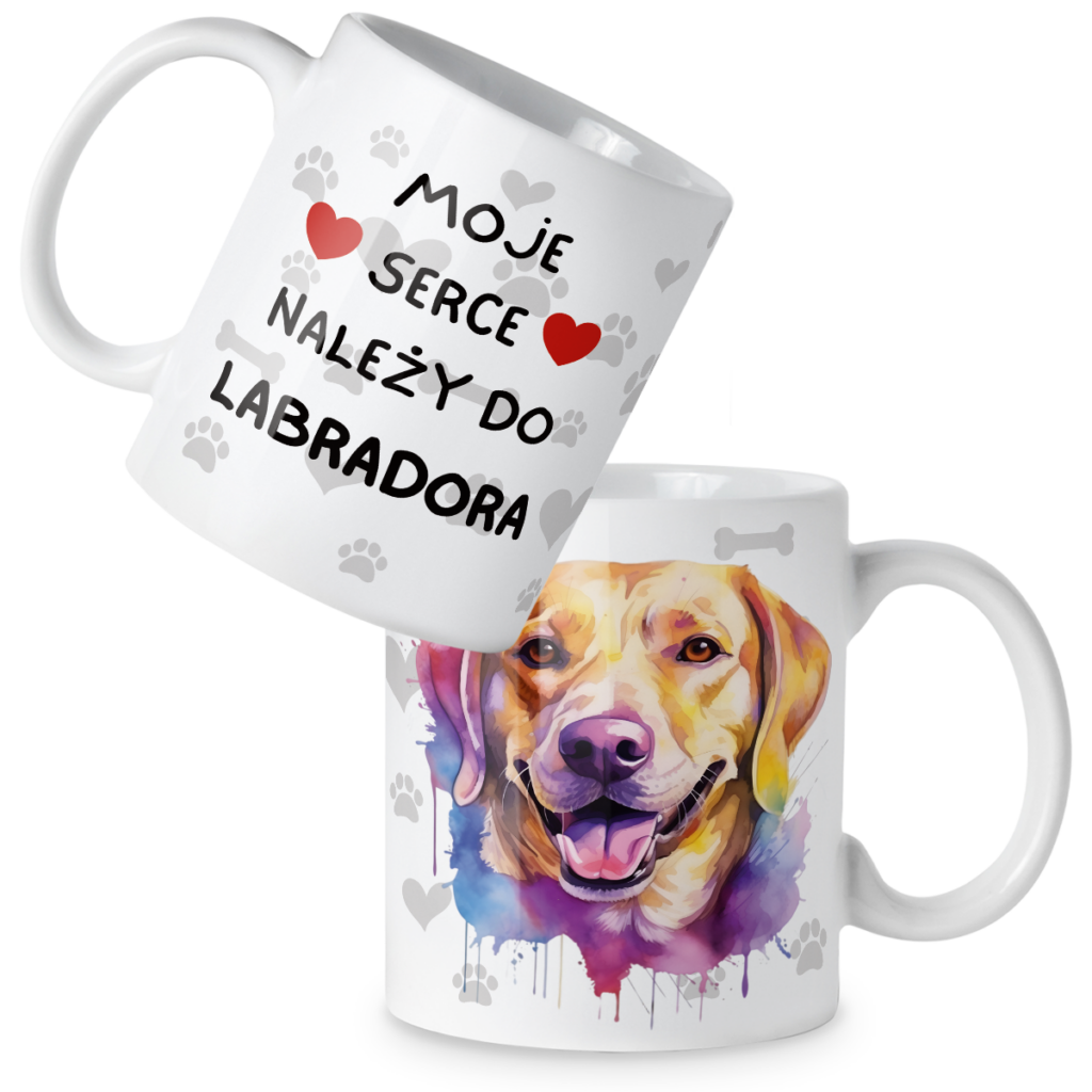 Kubek Pies moje serce należy do labradora