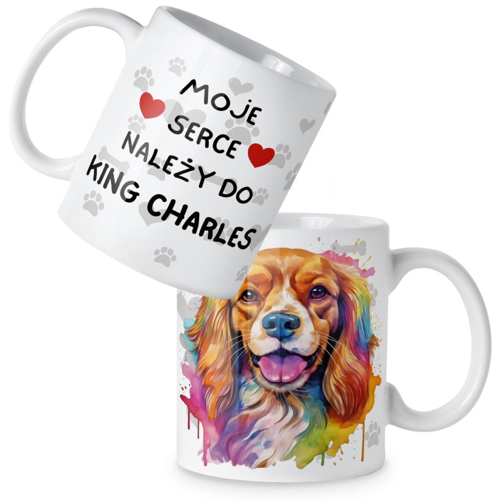 Kubek Pies moje serce należy do king charles