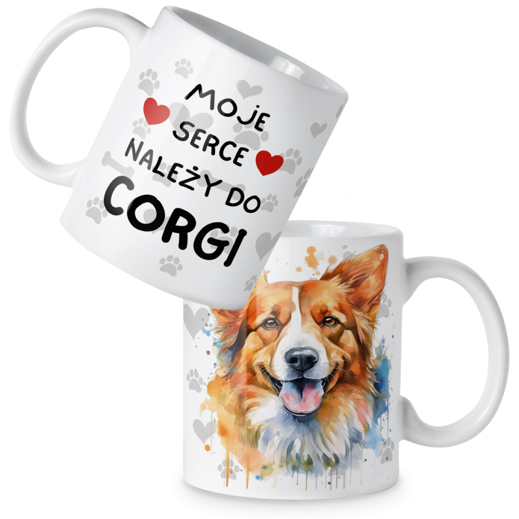 Kubek Pies moje serce należy do corgi