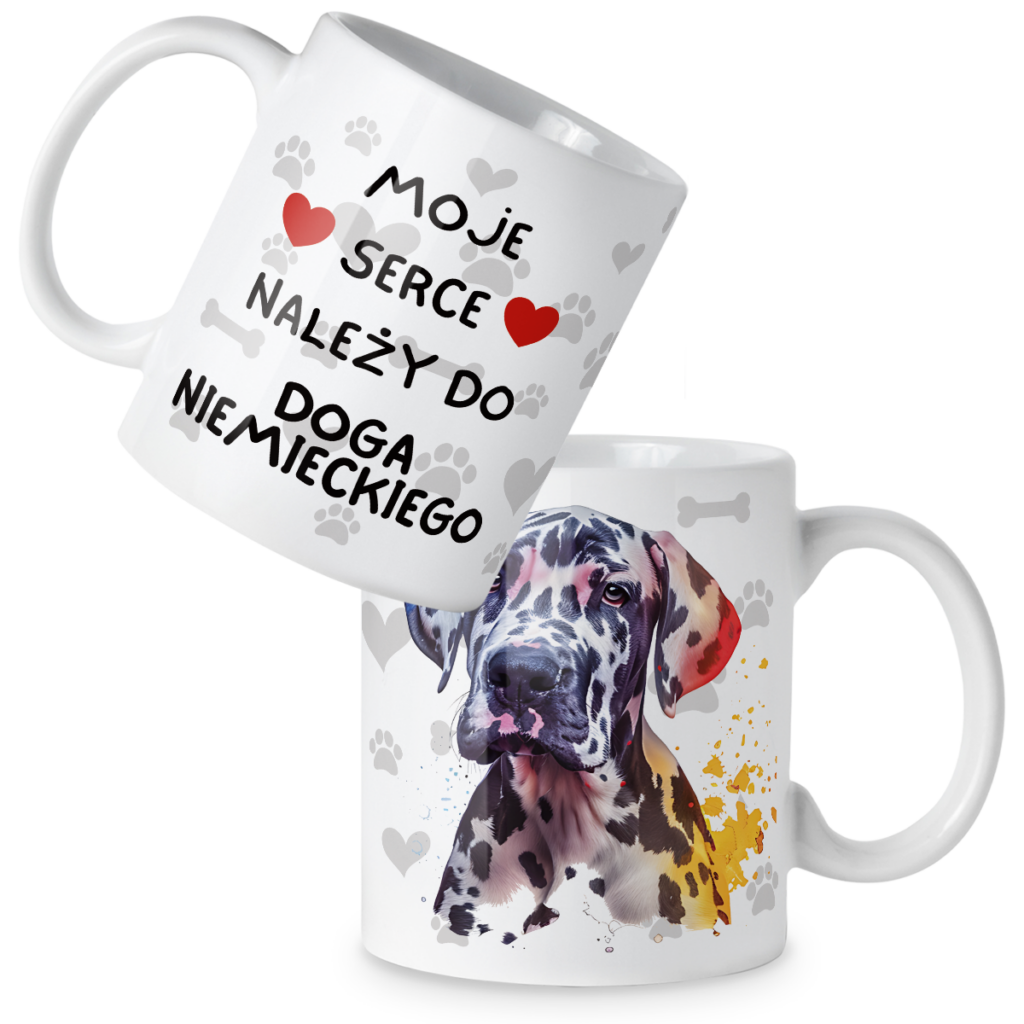 Kubek Pies moje serce należy do doga niemieckiego