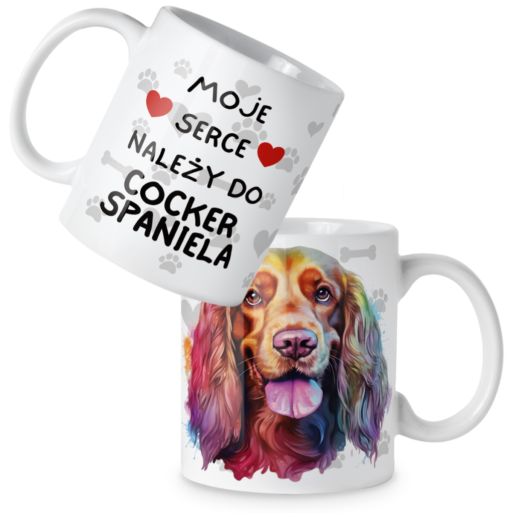 Kubek Pies moje serce należy do cocker spaniela