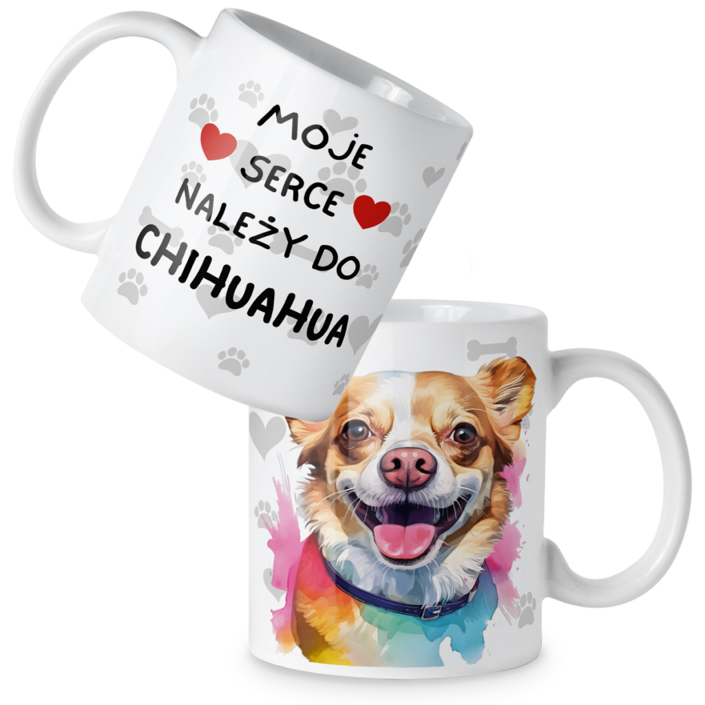 Kubek Pies moje serce należy do chihuwahua