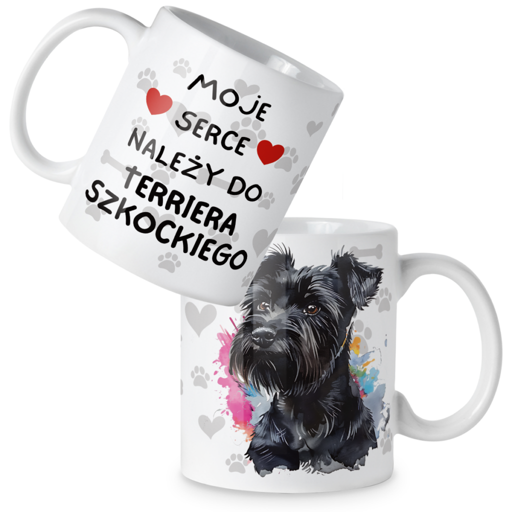 Kubek Pies moje serce należy do terriera szkockiego