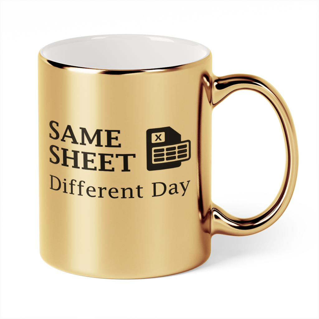 Kubek Złoty Excel same sheet different day