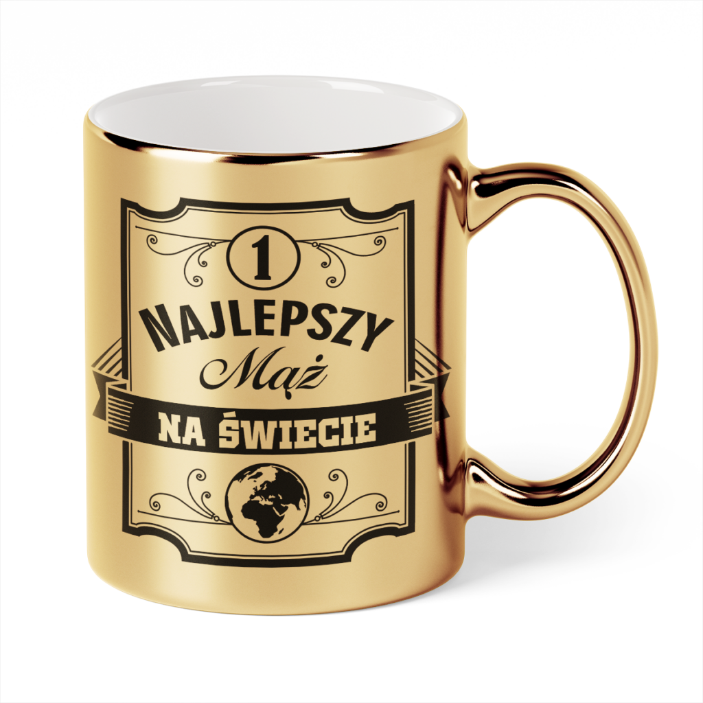 Kubek Złoty Najlepszy mąż na świecie
