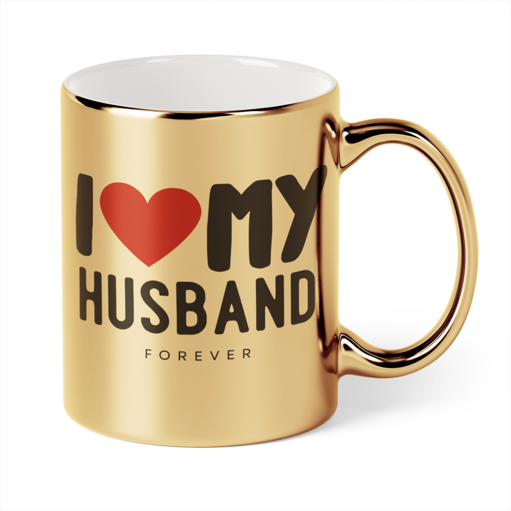 Kubek Złoty I love my husband forever