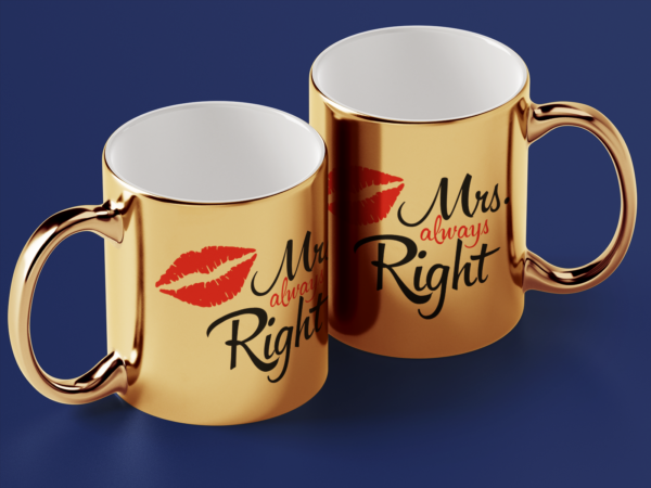 Kubek Złoty Mrs always right - obrazek 2