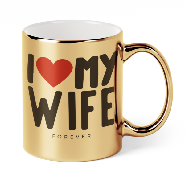 Kubek Złoty I love my wife forever