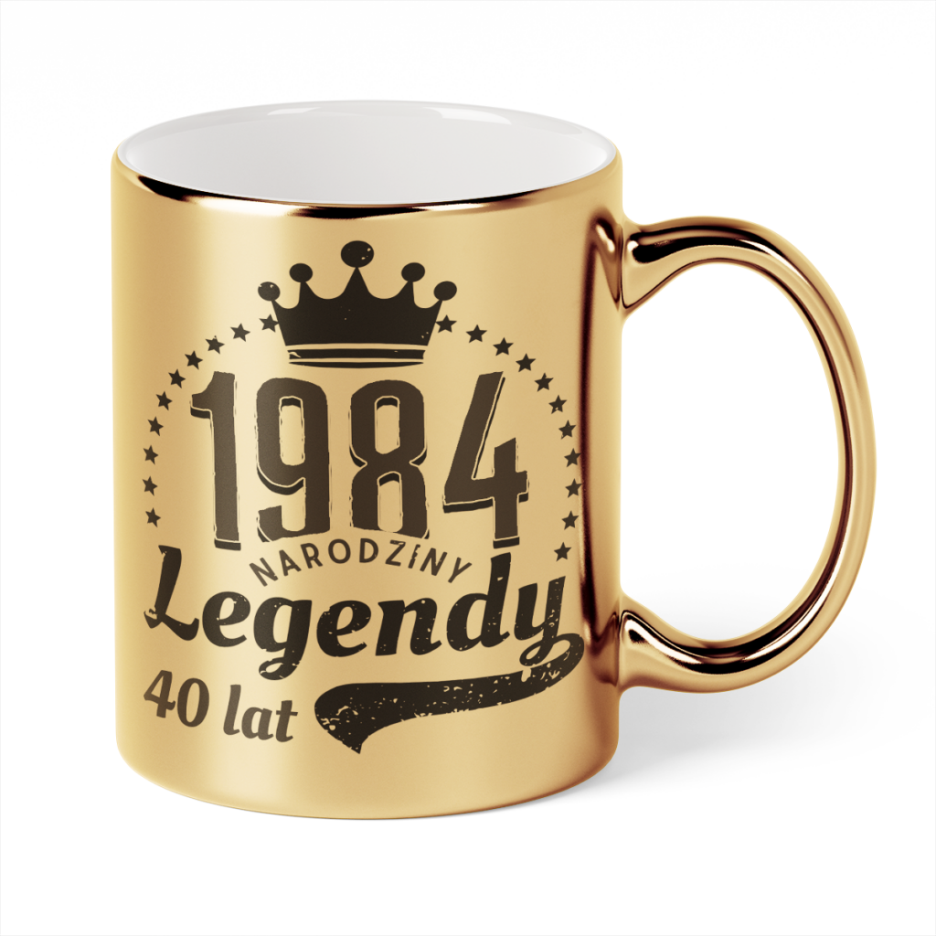 Kubek Złoty Narodziny legendy + rok i wiek