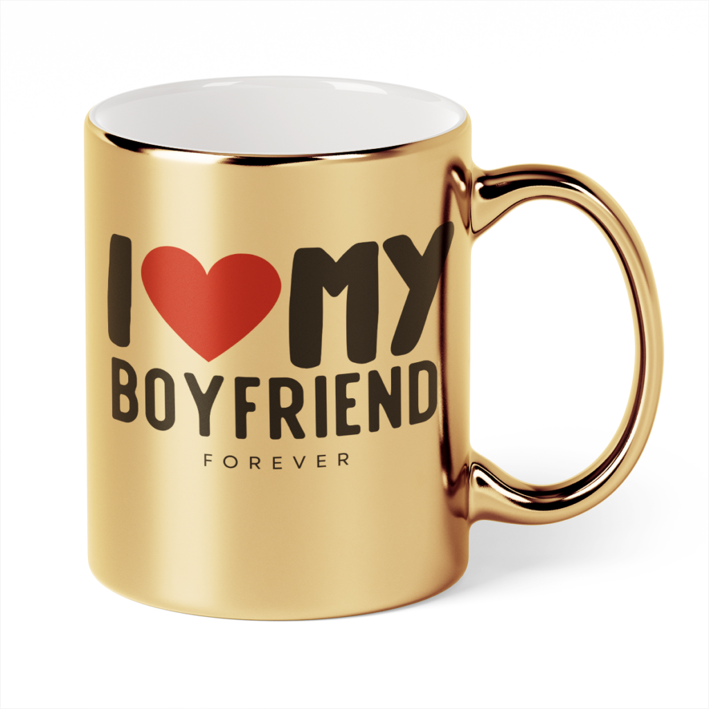 Kubek Złoty I love my boyfriend forever
