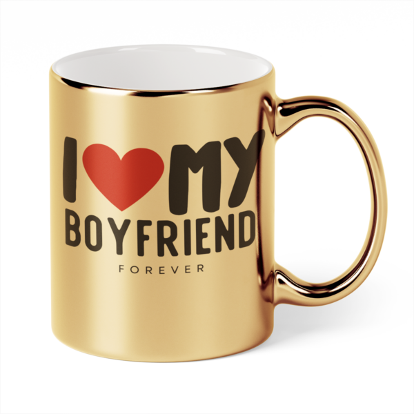 Kubek Złoty I love my boyfriend forever