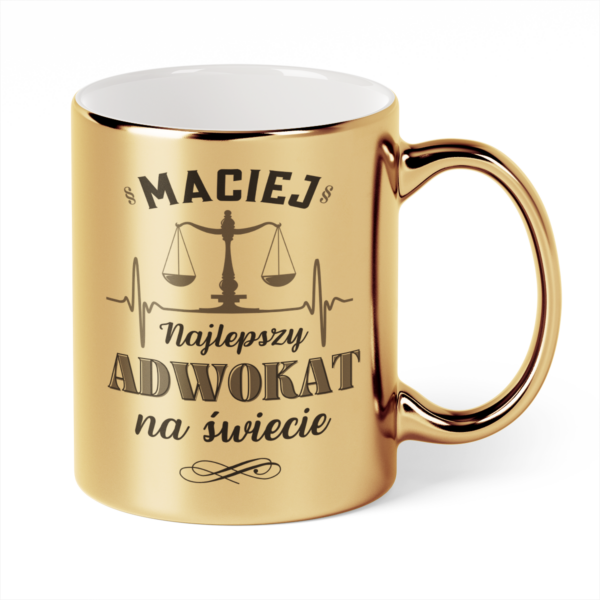 Kubek Złoty Najlepszy adwokat na świecie + imię