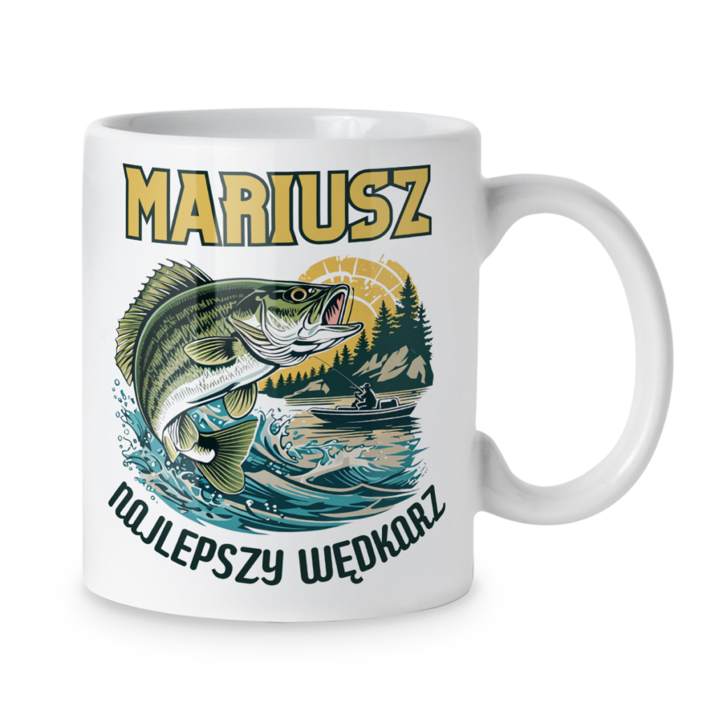 Kubek Najlepszy wędkarz + imię