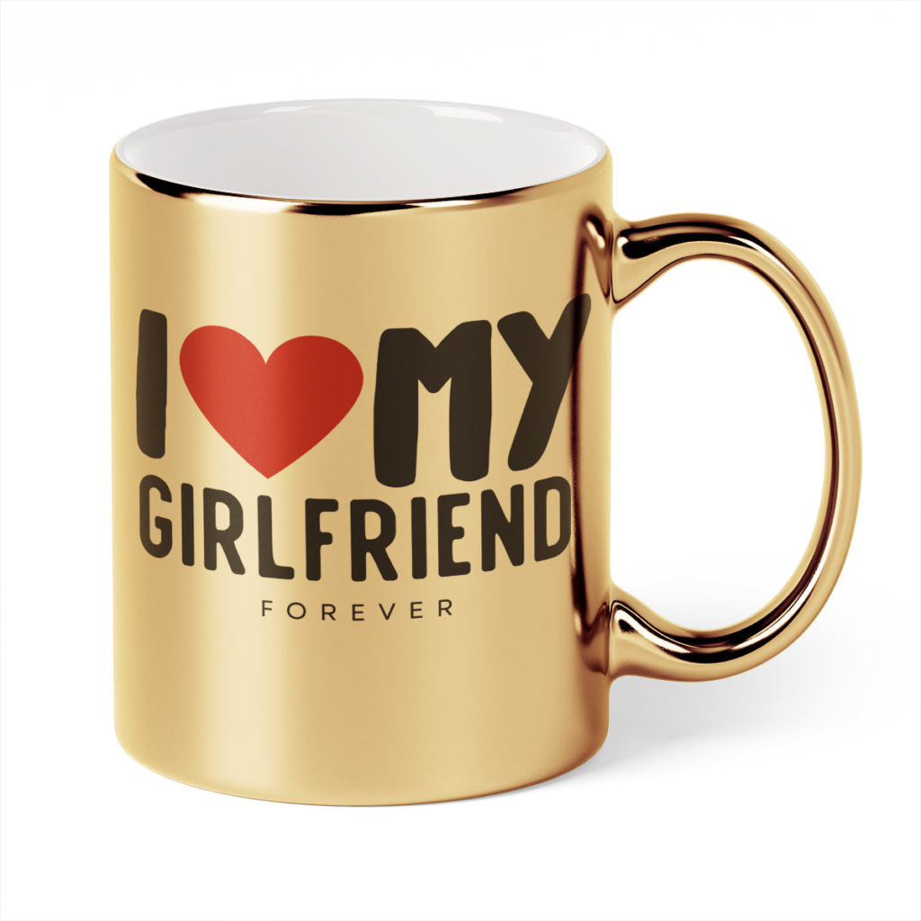 Kubek Złoty I love my girlfriend forever