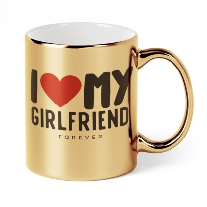 Kubek Złoty I love my girlfriend forever