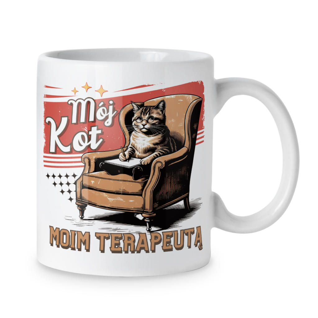 Kubek Mój kot moim terapeutą