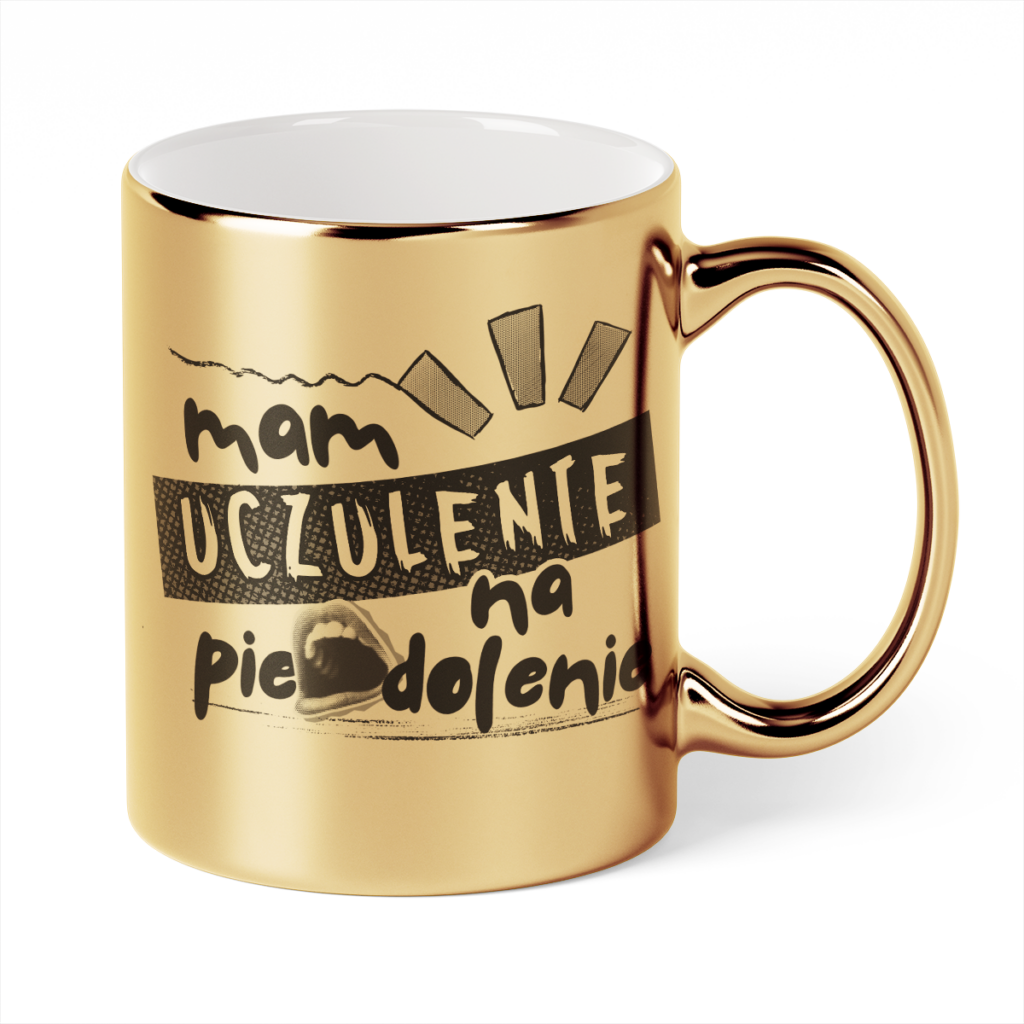 Kubek Złoty Mam uczulenie na pie*dolenie
