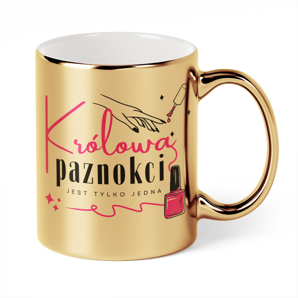 Kubek Złoty Królowa paznokci jest tylko jedna