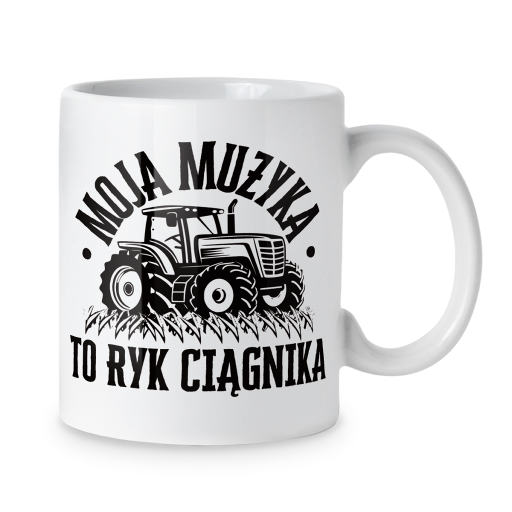 Kubek Moja muzyka to ryk ciągnika