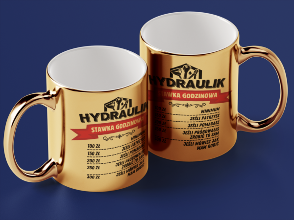 Kubek Złoty Hydraulik stawka godzinowa - obrazek 2