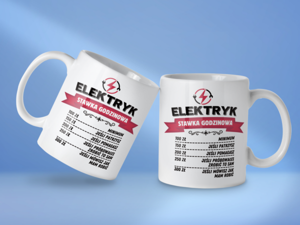 Kubek Elektryk stawka godzinowa - obrazek 2