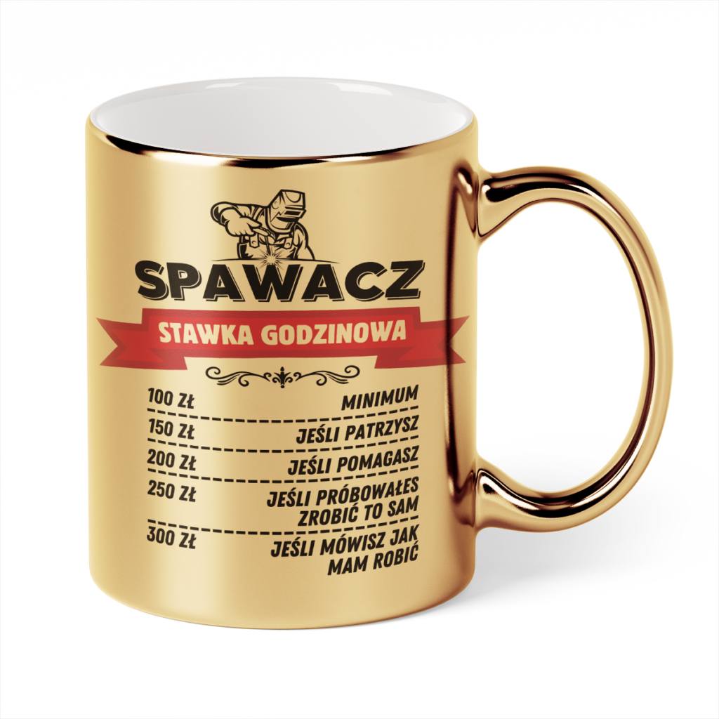 Kubek Złoty Spawacz stawka godzinowa