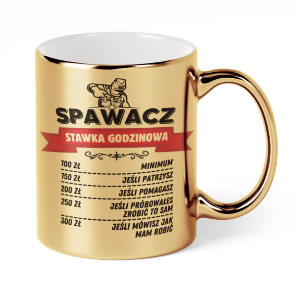 Kubek Złoty Spawacz stawka godzinowa
