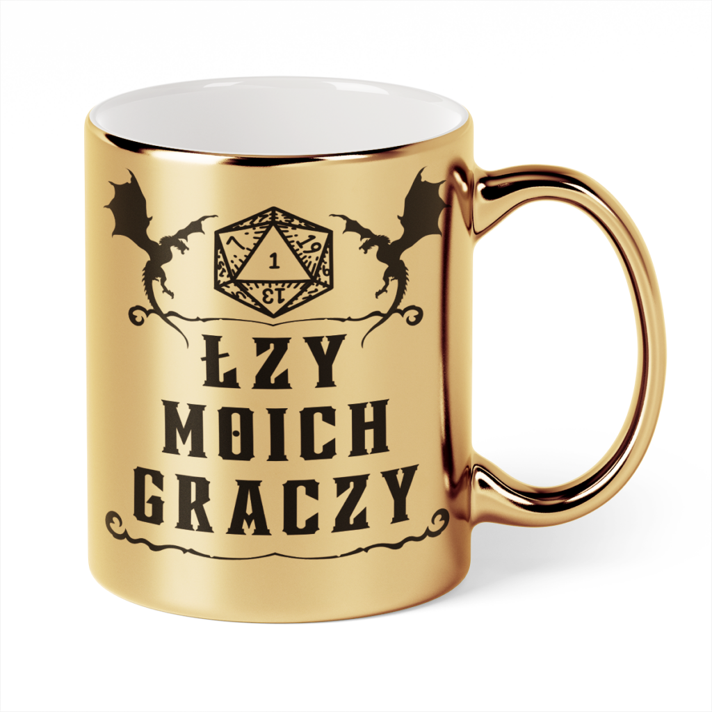 Kubek Złoty Łzy moich graczy Dungeons and Dragons