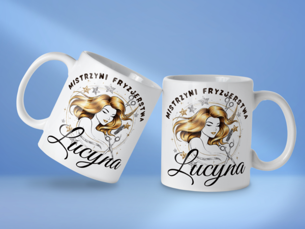 Kubek Mistrzyni fryzjerstwa + imię - obrazek 2