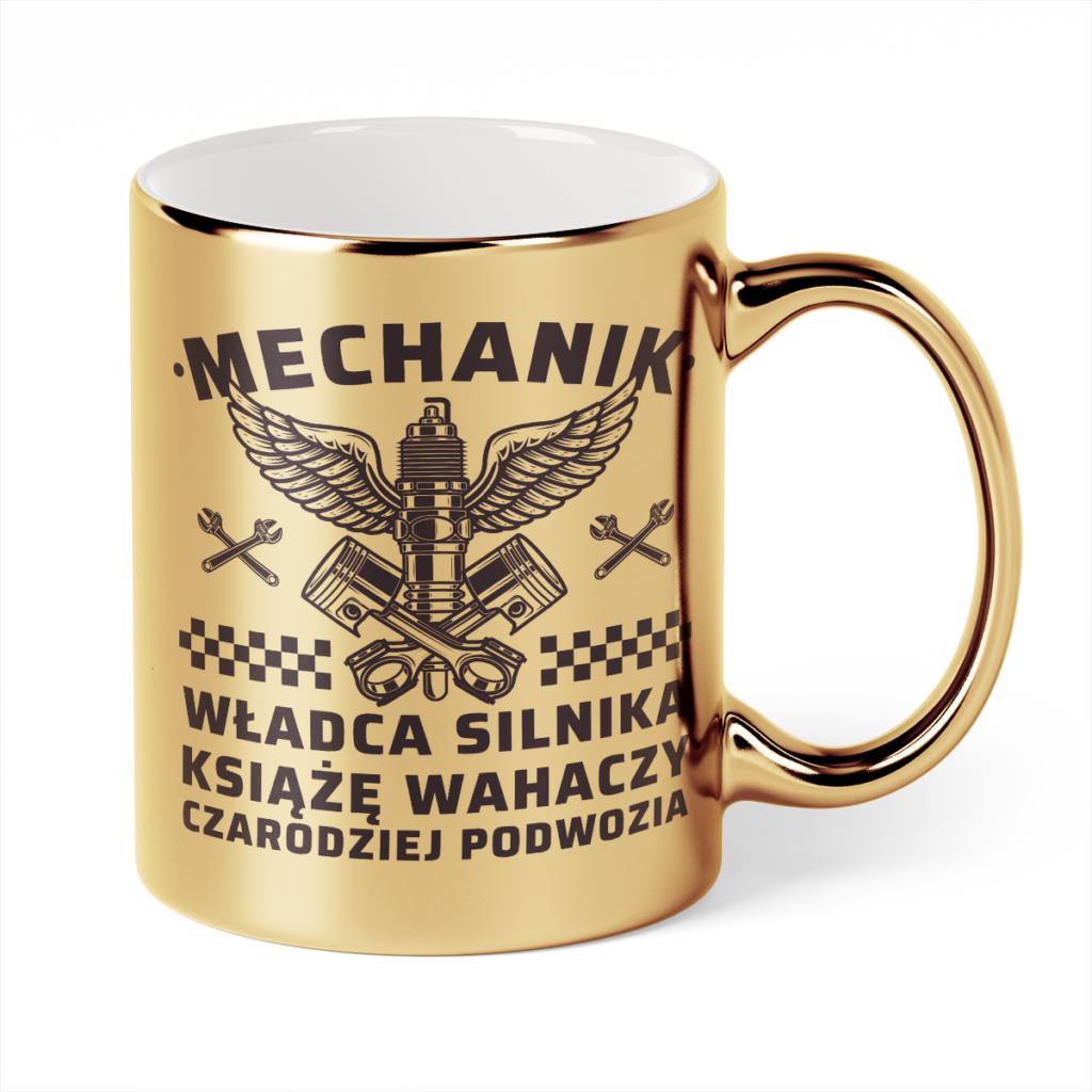 Kubek Złoty Mechanik władca silnika książę wahaczy czarodziej podwozia