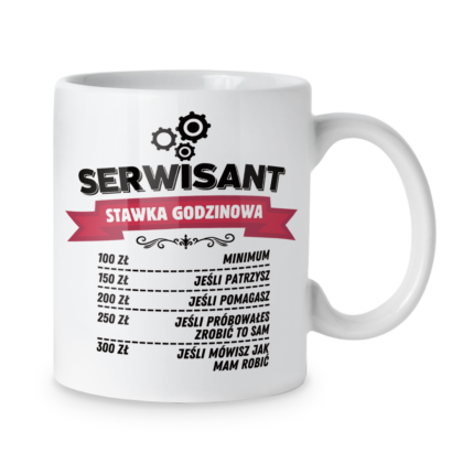 Kubek Serwisant stawka godzinowa