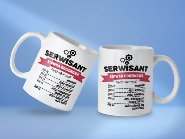 Kubek Serwisant stawka godzinowa - obrazek 2