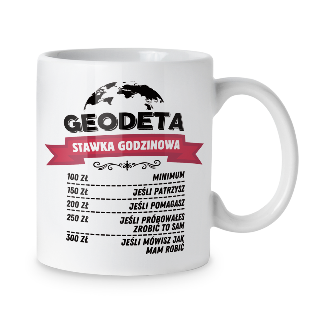 Kubek Geodeta stawka godzinowa